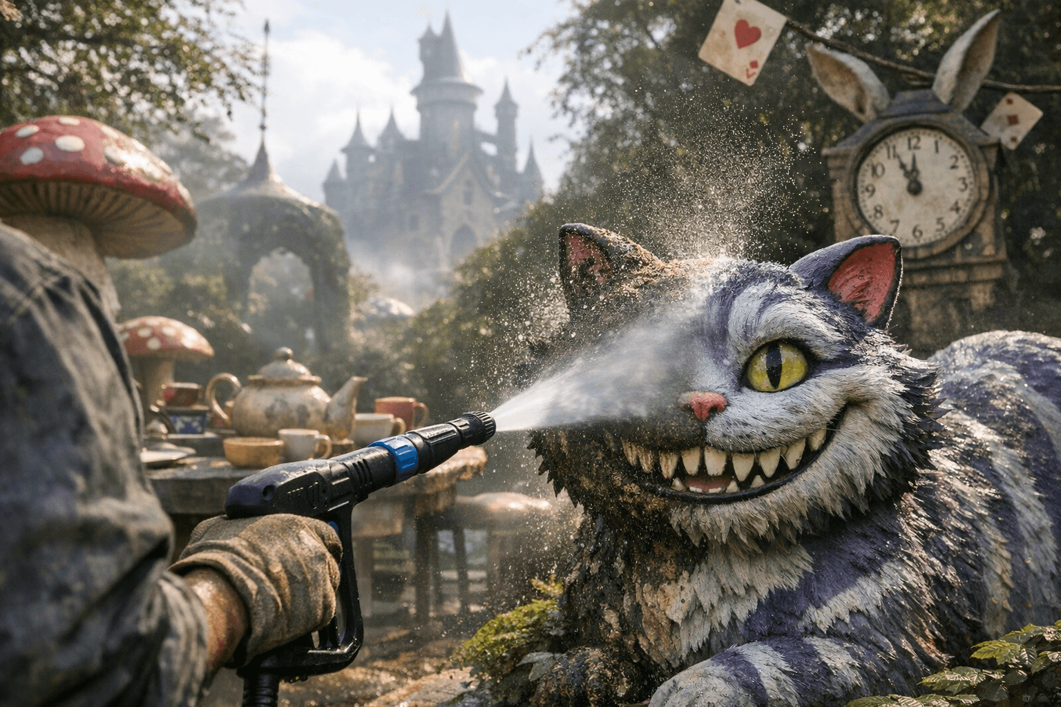 PowerWash Simulator adds free Alice's Adventures expansion on Apple Arcade