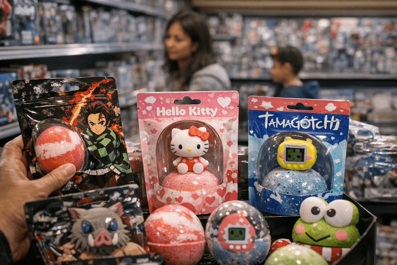 Wholesale bath bombs expand into Demon Slayer, Sanrio and Tamagotchi collectibles