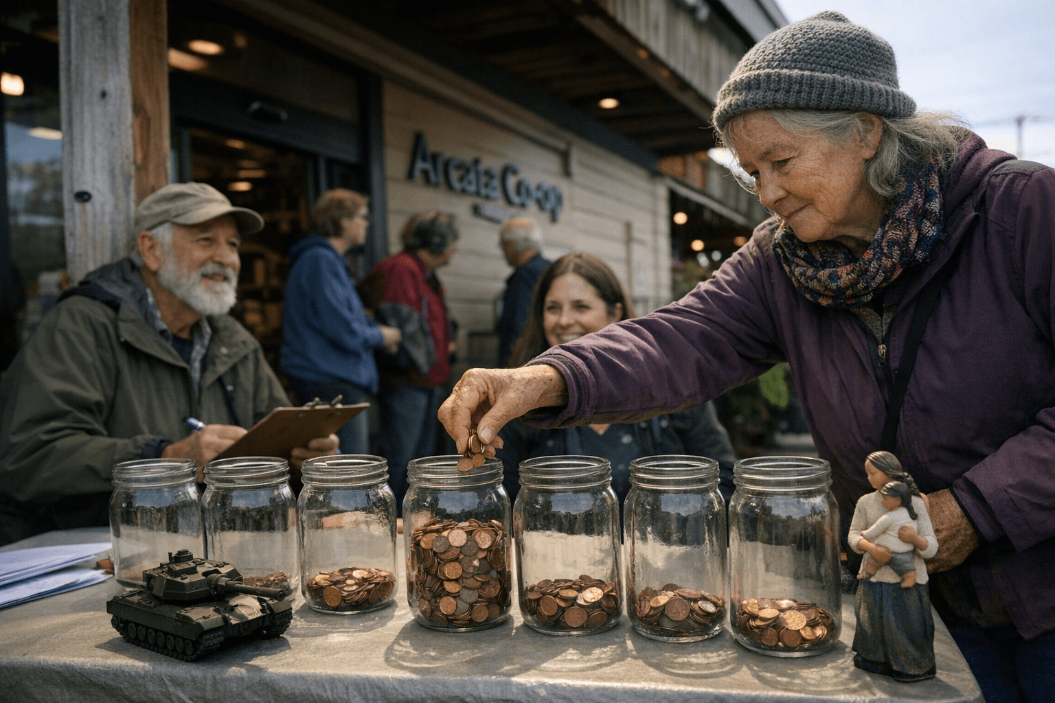 Arcata Tax Day penny poll invites residents to weigh federal priorities
