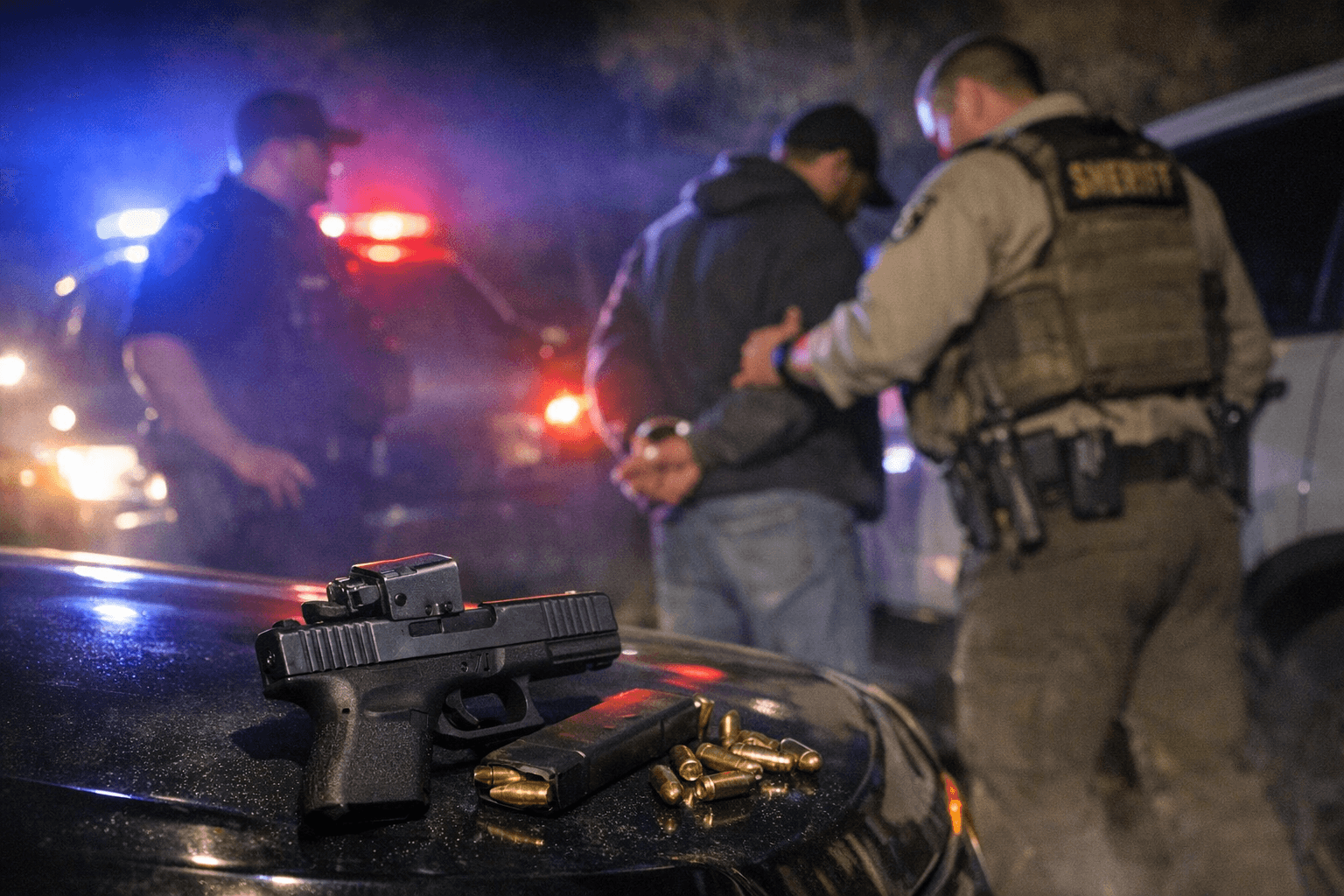 Haw River traffic stop leads to gun, machine-gun device arrests