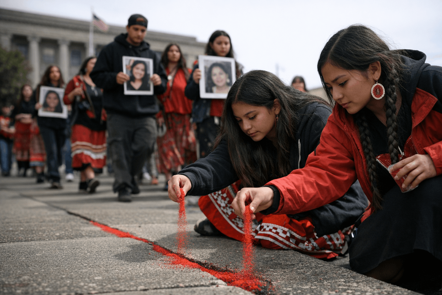 Eureka High students march for Missing and Murdered Indigenous Peoples awareness