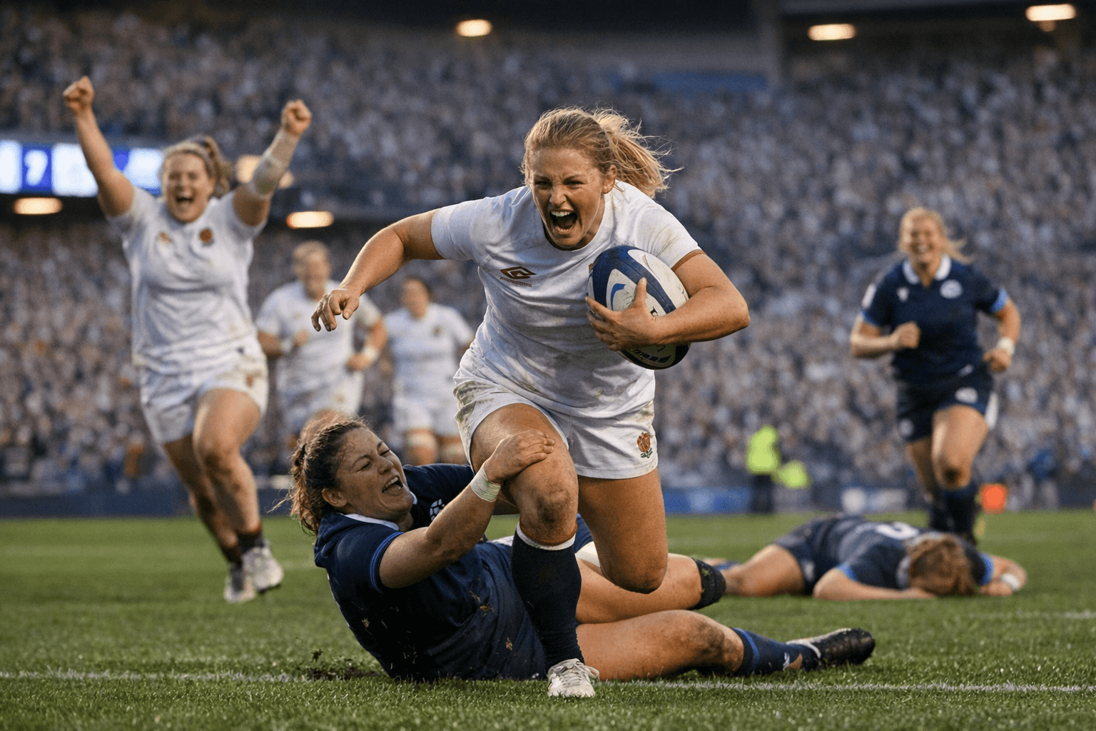 England thrash Scotland 84-7 in record Women's Six Nations crowd