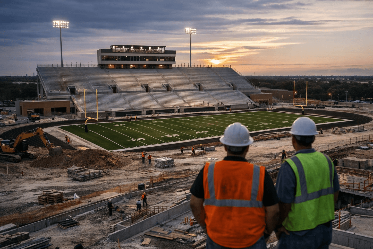 Construction advances on Alice’s new 6,000-seat high school stadium