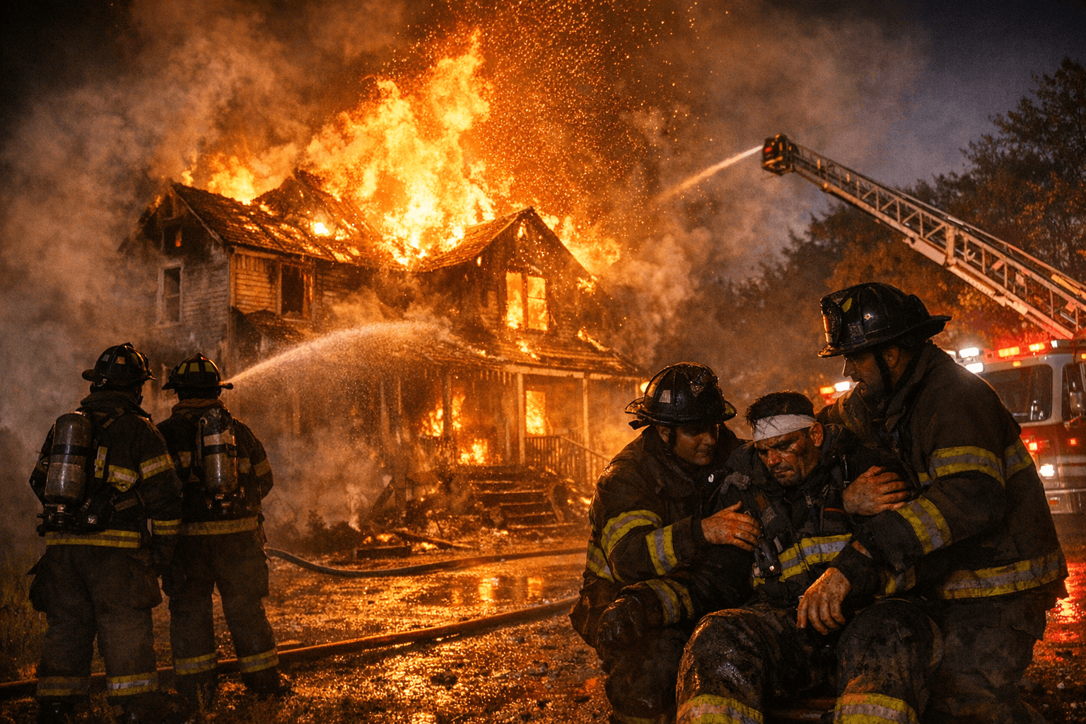 Vacant Baiting Hollow home burns, firefighter injured in mutual-aid response