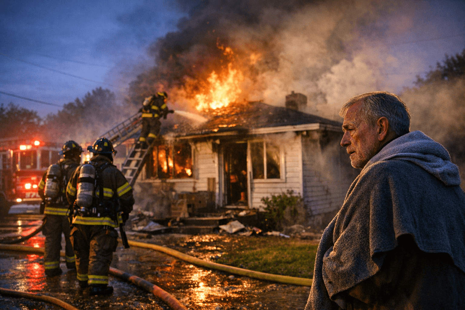 Early morning Brentwood house fire displaces one resident, cause under investigation