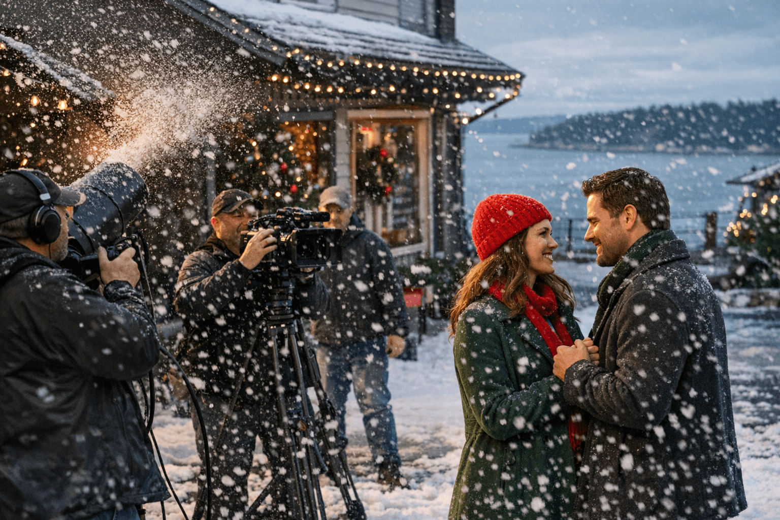 Whidbey-made Christmas rom-com heads to Langley, seeks movie snow