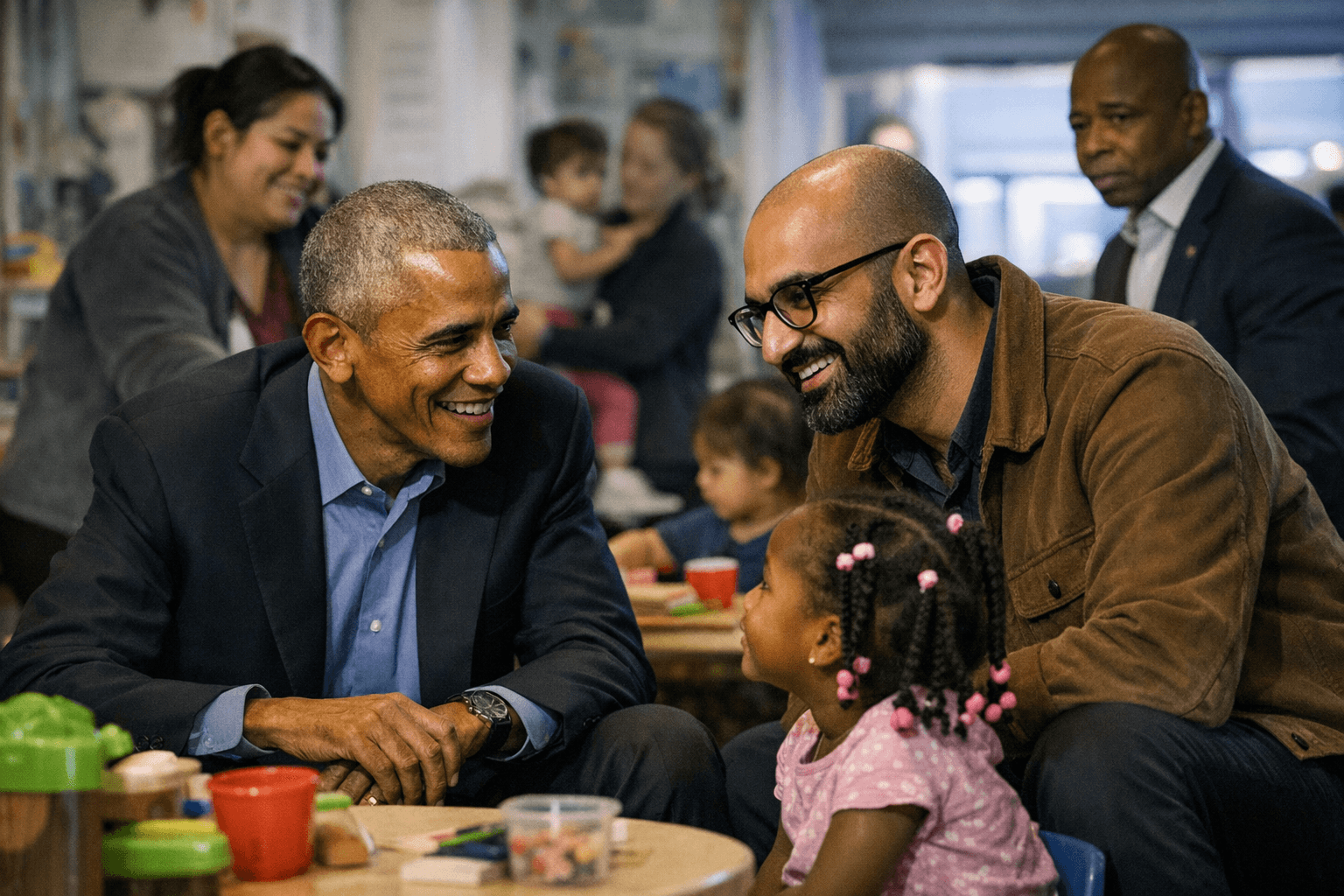 Obama Meets Mamdani in Bronx as Mayor Pushes Child Care