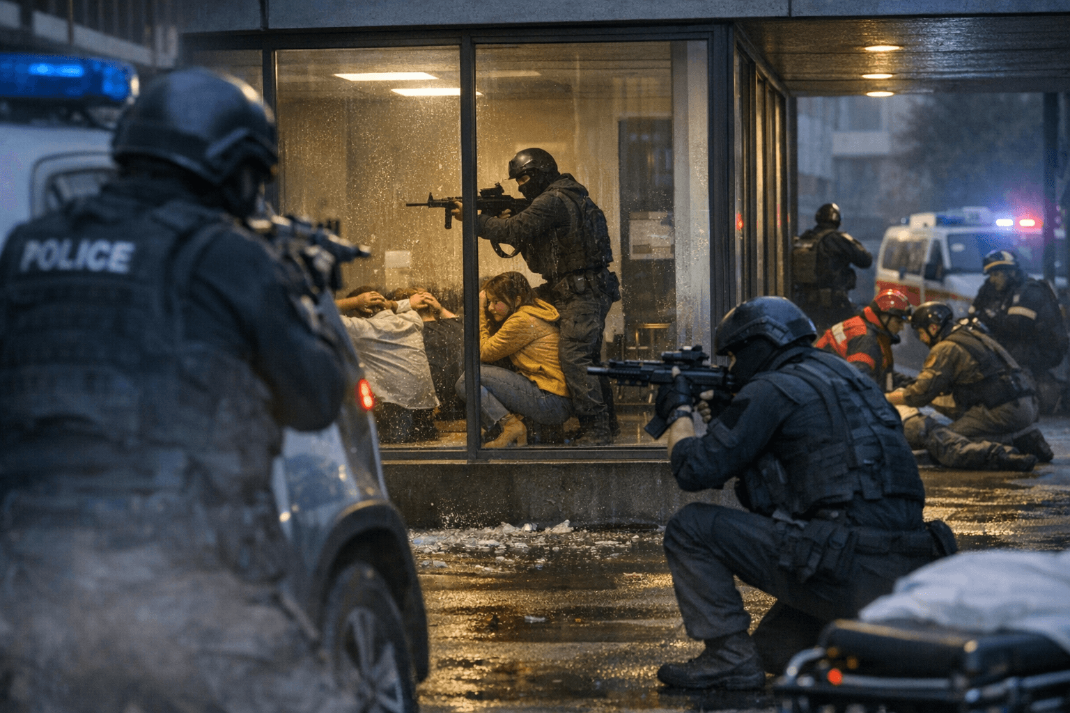 Gunman kills at least five in Kyiv shooting, takes hostages