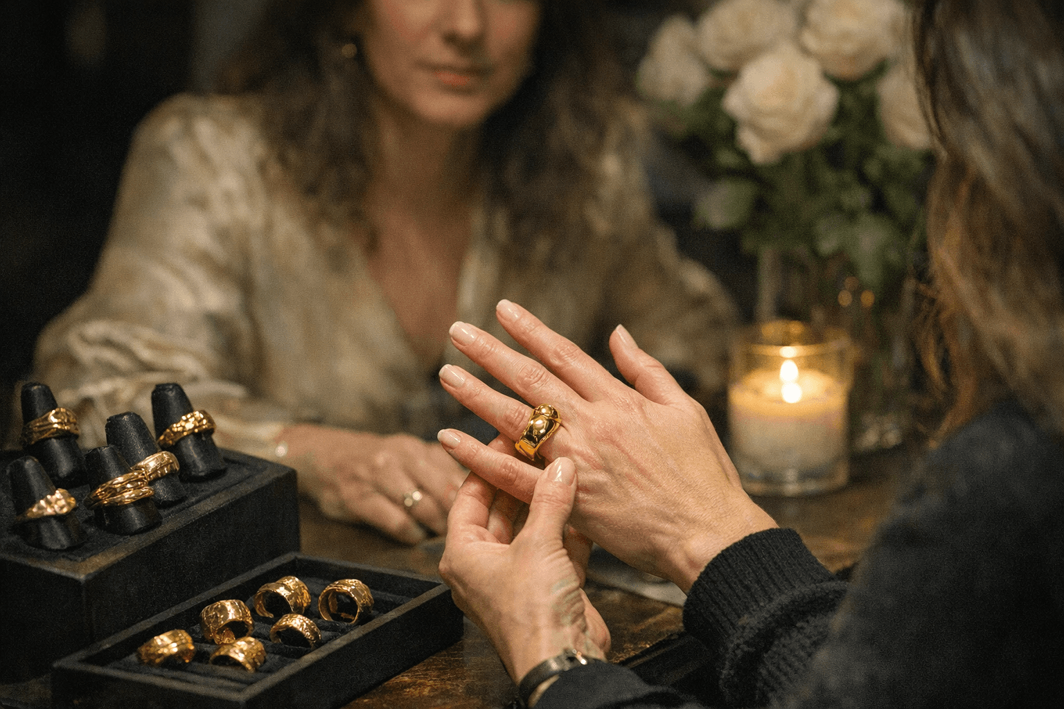 Tomfoolery London Love Ring showcase spotlights bold gold bridal design
