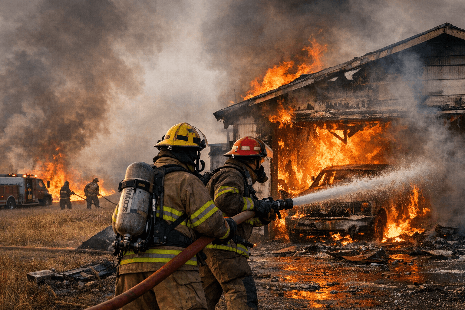 Jamestown Rural firefighters battle grass, garage fires in Stutsman County