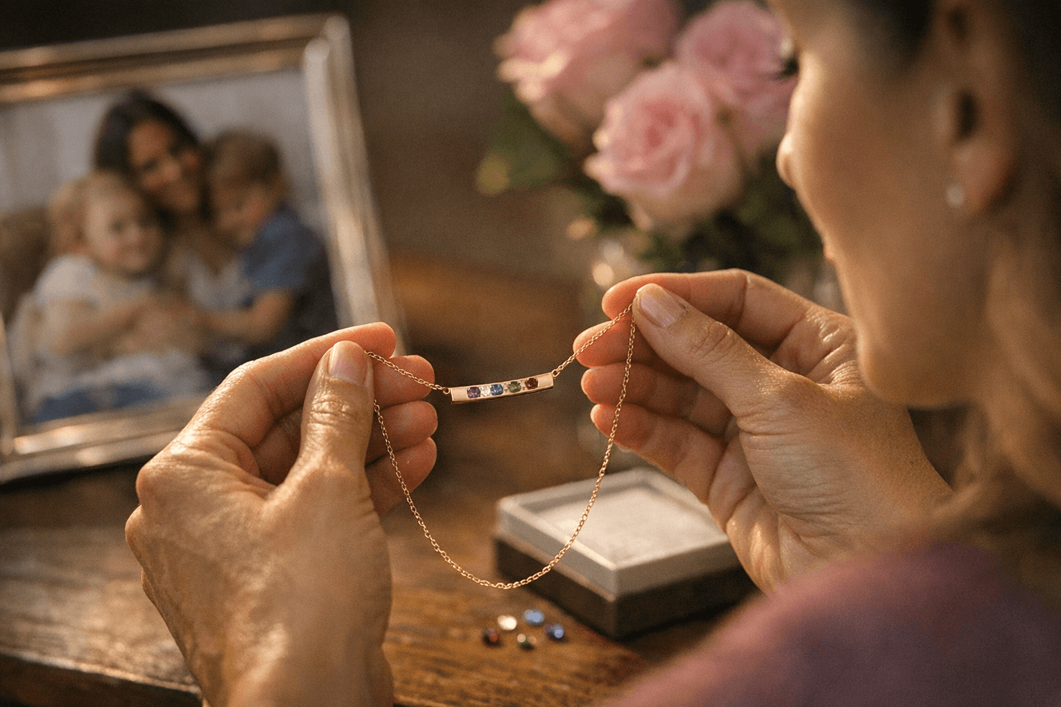 Business Insider spotlights customizable birthstone necklace for personalized Mother's Day gifts