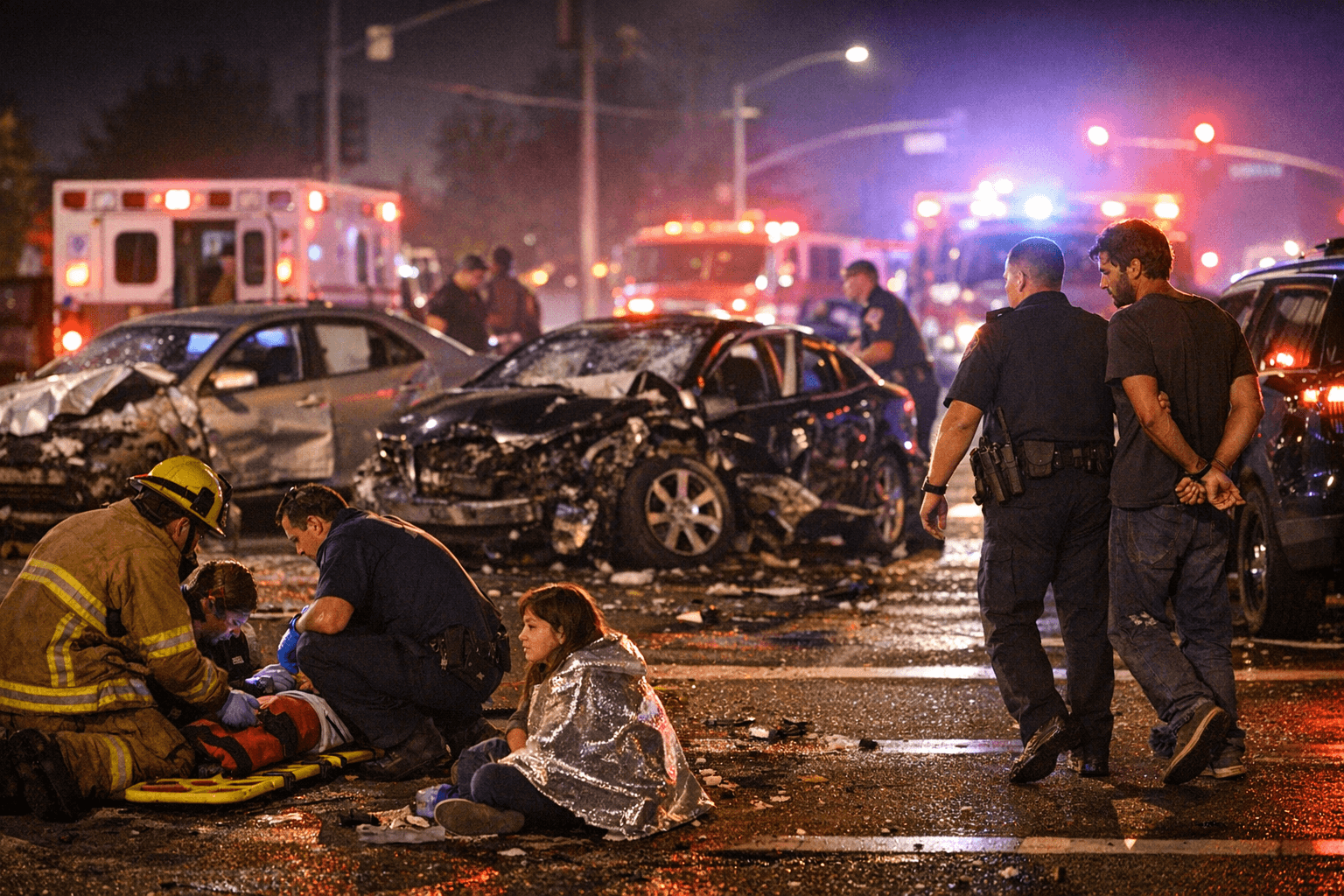 Suspected DUI crash injures 10 in Fresno, driver in custody