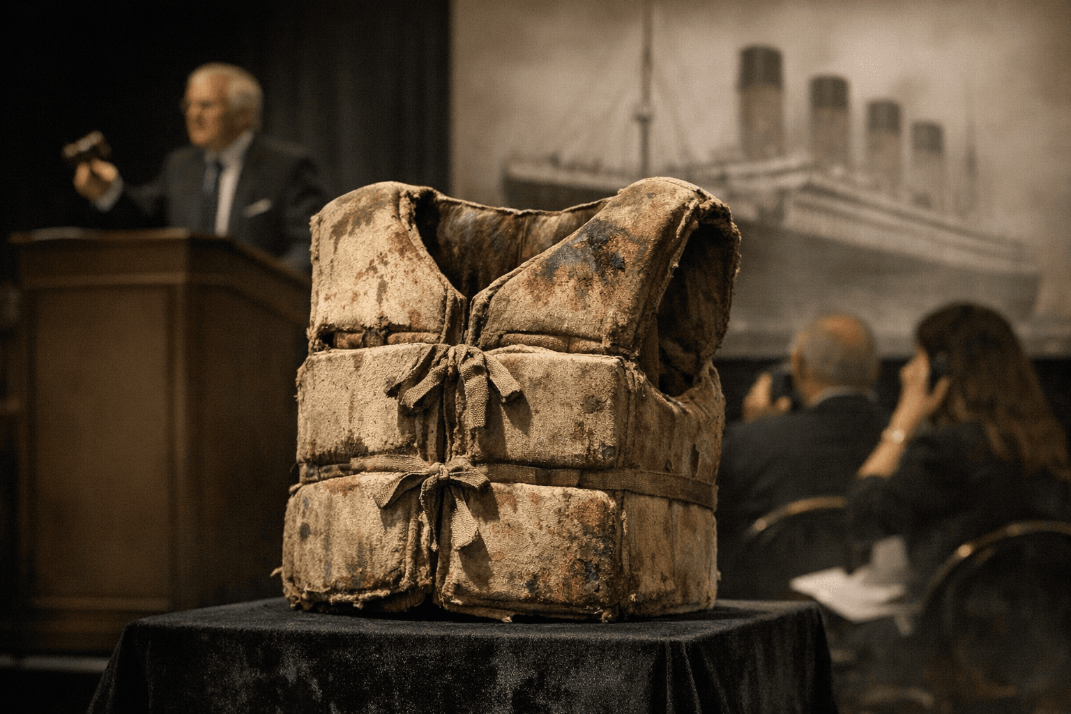 Rare Titanic life jacket worn by survivor sells for £670,000 at auction