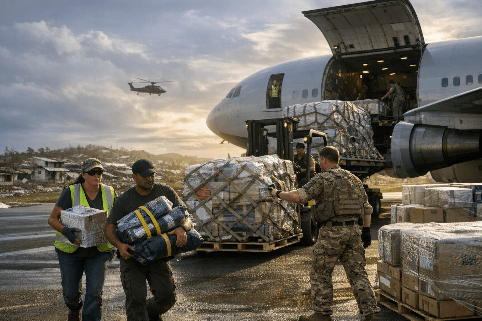 Greensboro airlifts relief supplies to storm-ravaged Saipan and Tinian
