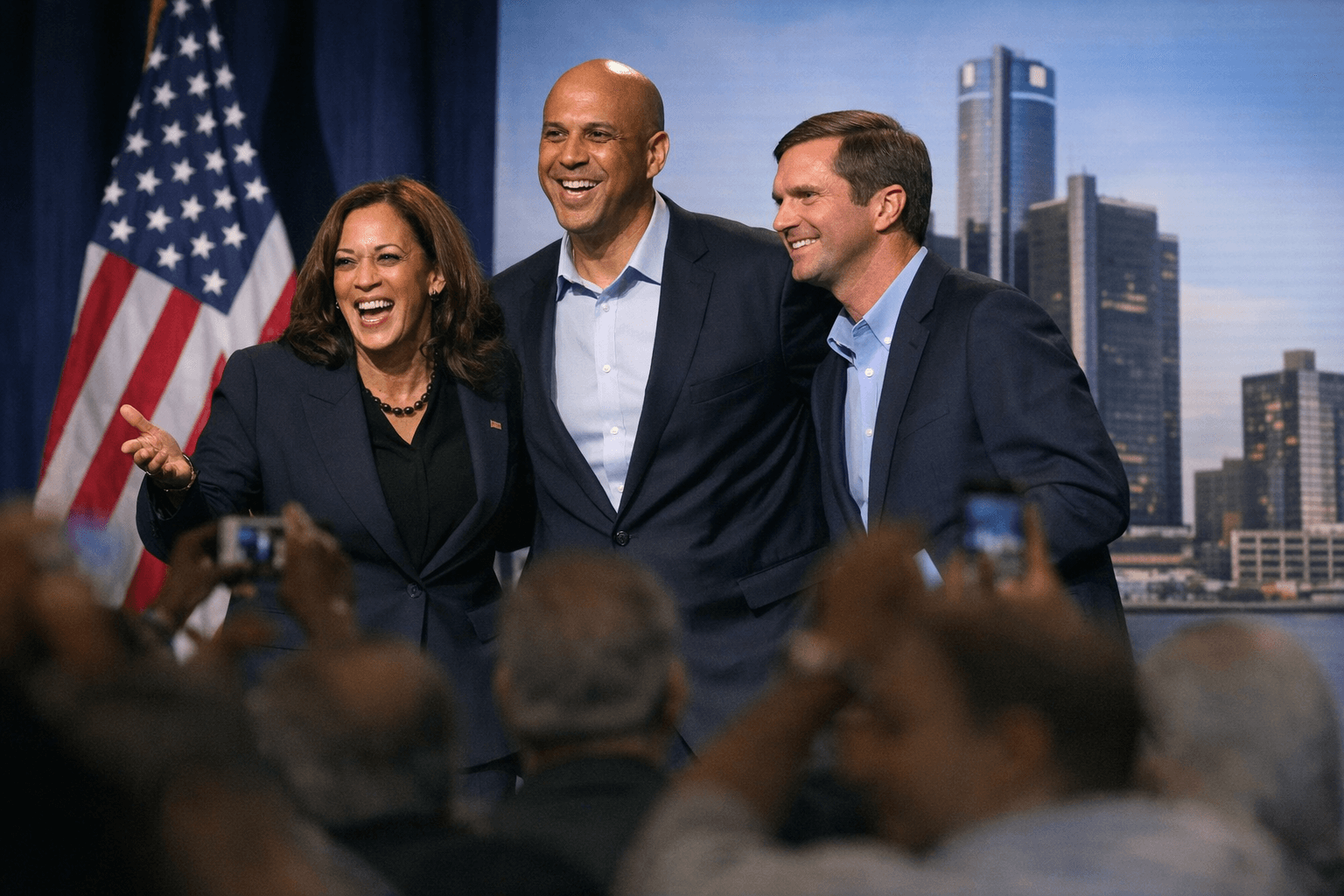 Harris, Booker and Beshear stoke 2028 speculation at Detroit Democratic gathering