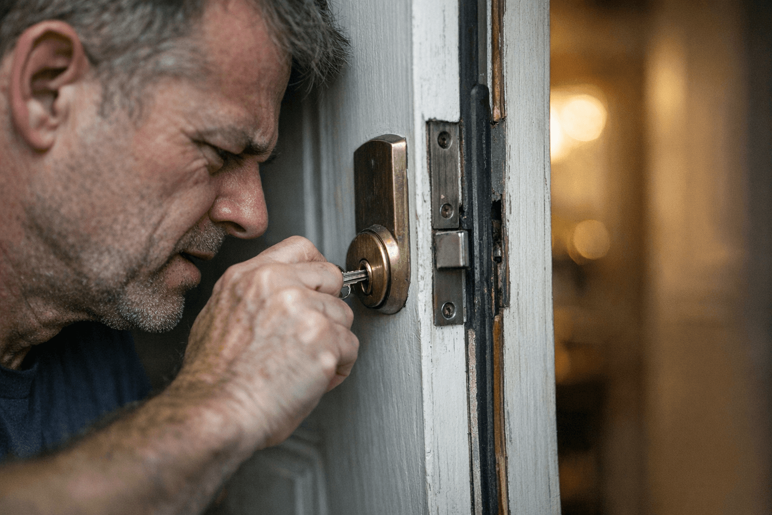 מפתח מסתובב בקושי: איך מזהים בעיית יישור בדלת