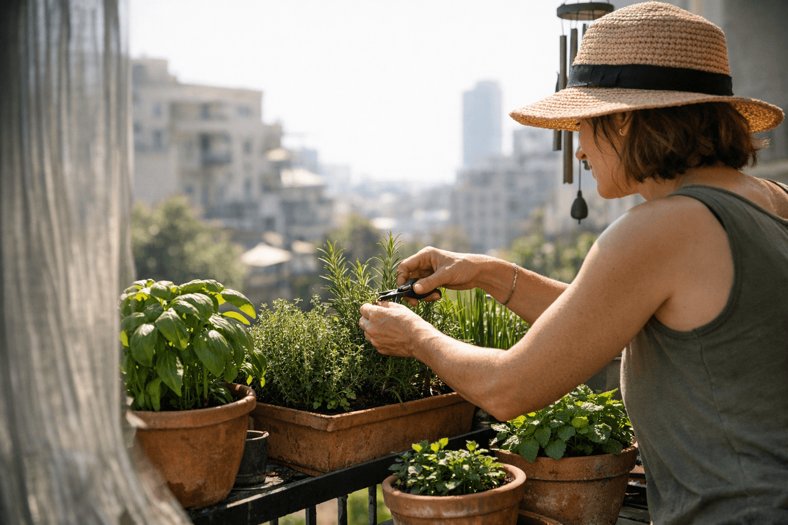 צמחי תבלין למרפסת: איך לבחור זנים שמתאימים לשמש, צל ורוח