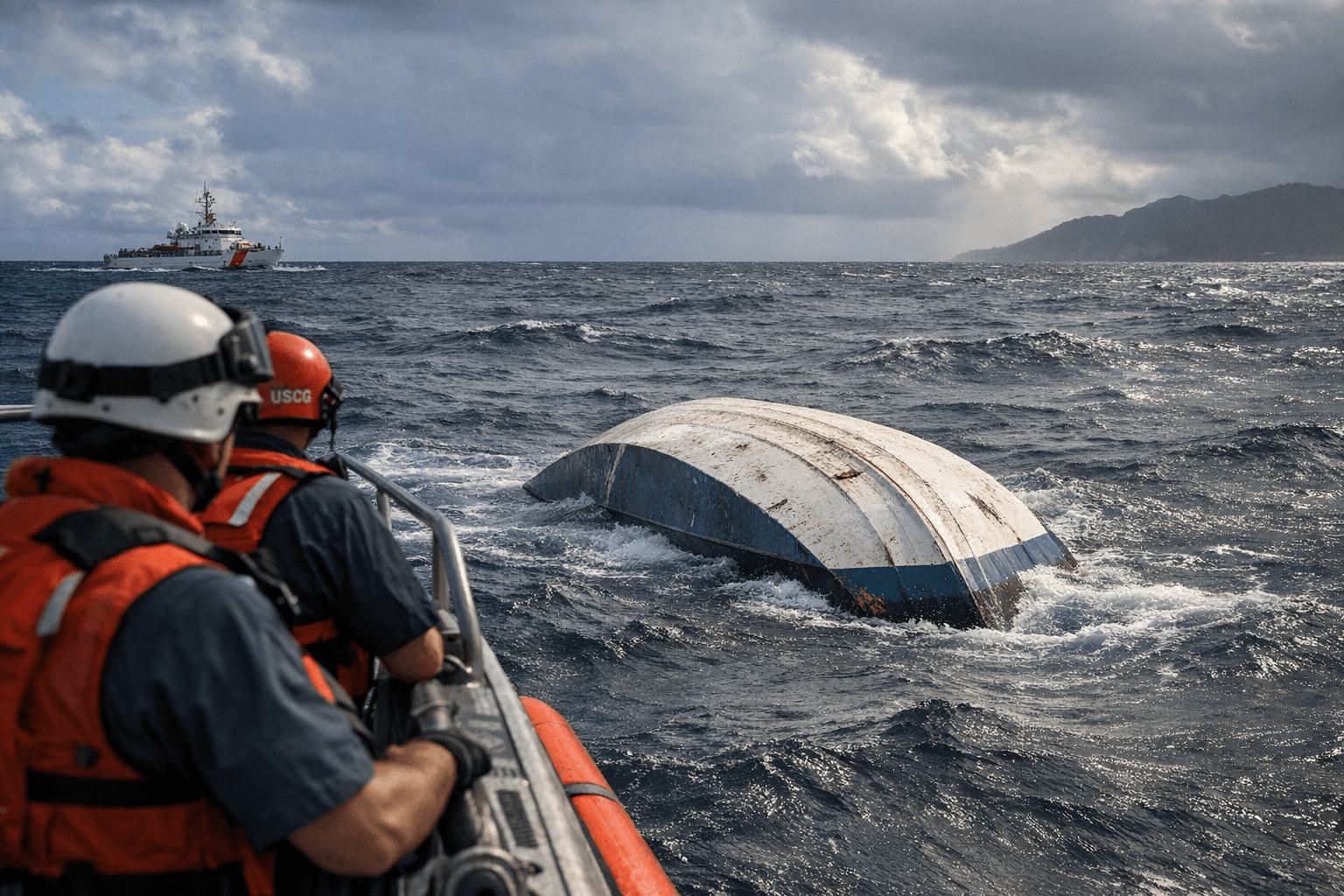 Coast Guard spots overturned vessel near Saipan in missing ship search
