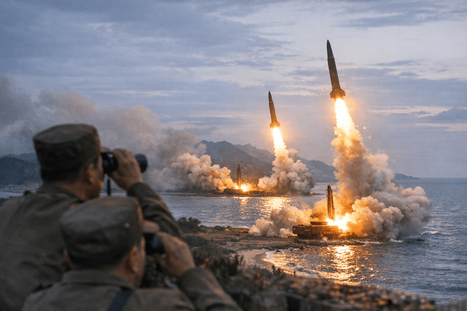 North Korea fires multiple short-range ballistic missiles toward sea again