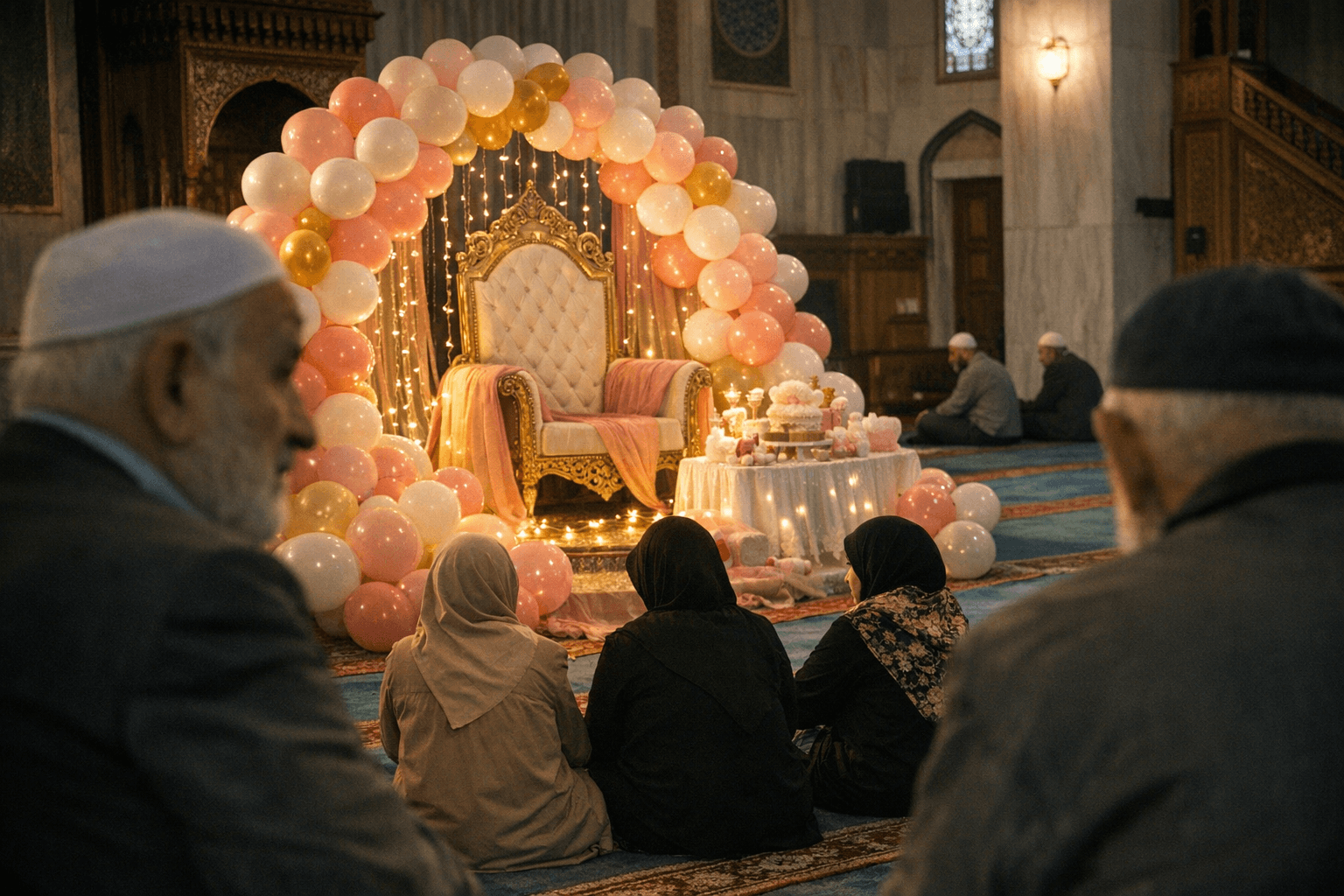 Baby shower in Turkish mosque sparks backlash over religious space use