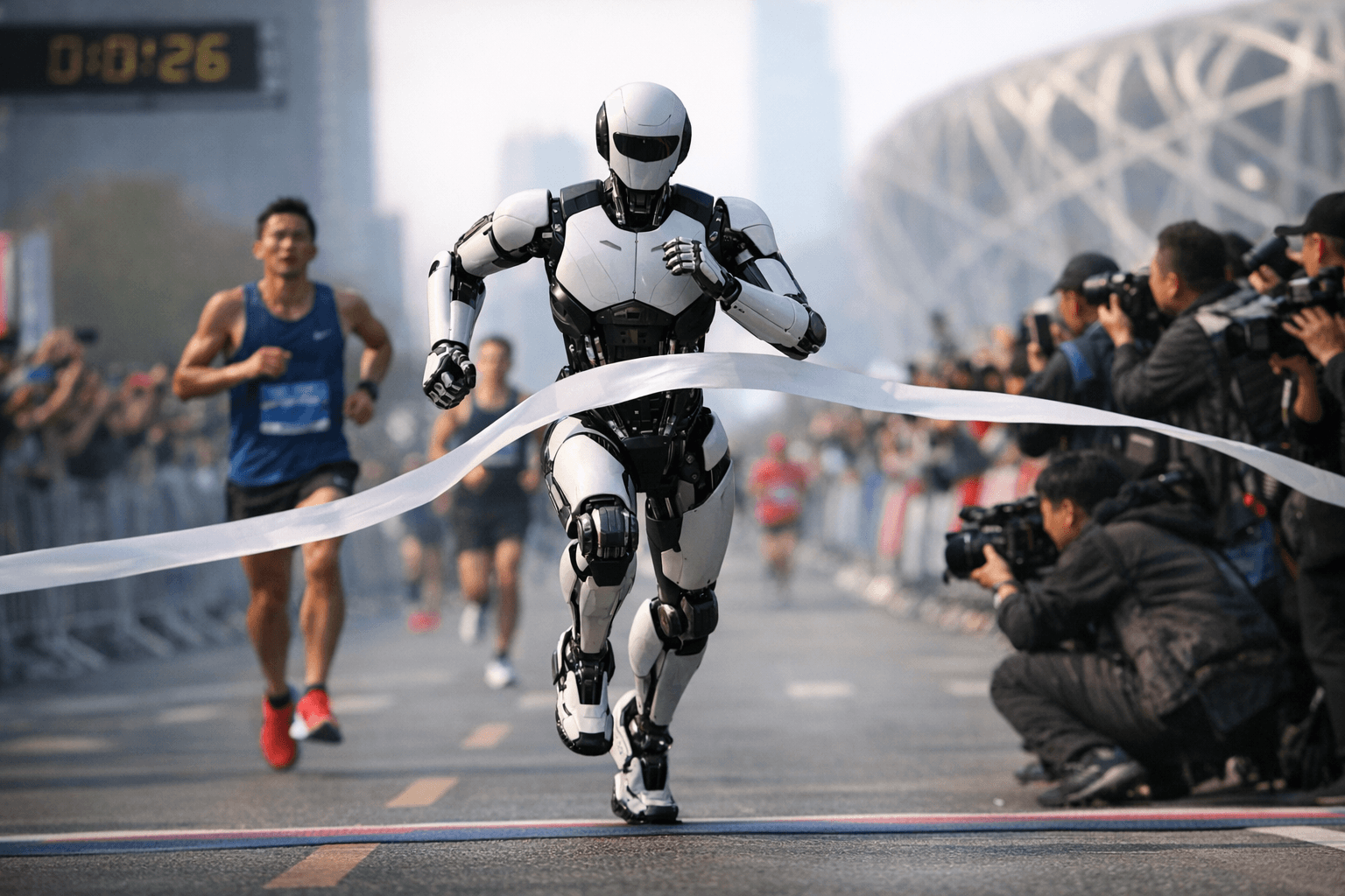 Beijing robot wins half-marathon faster than human world record