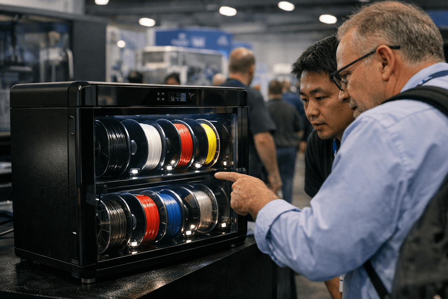SUNLU and Inslogic unveil ten-spool filament moisture cabinet at RAPID + TCT