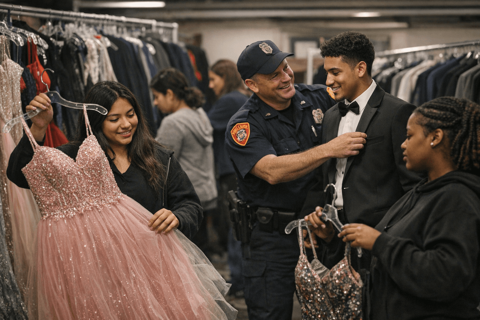 Suffolk police host free prom giveaway, easing costs for Brentwood teens