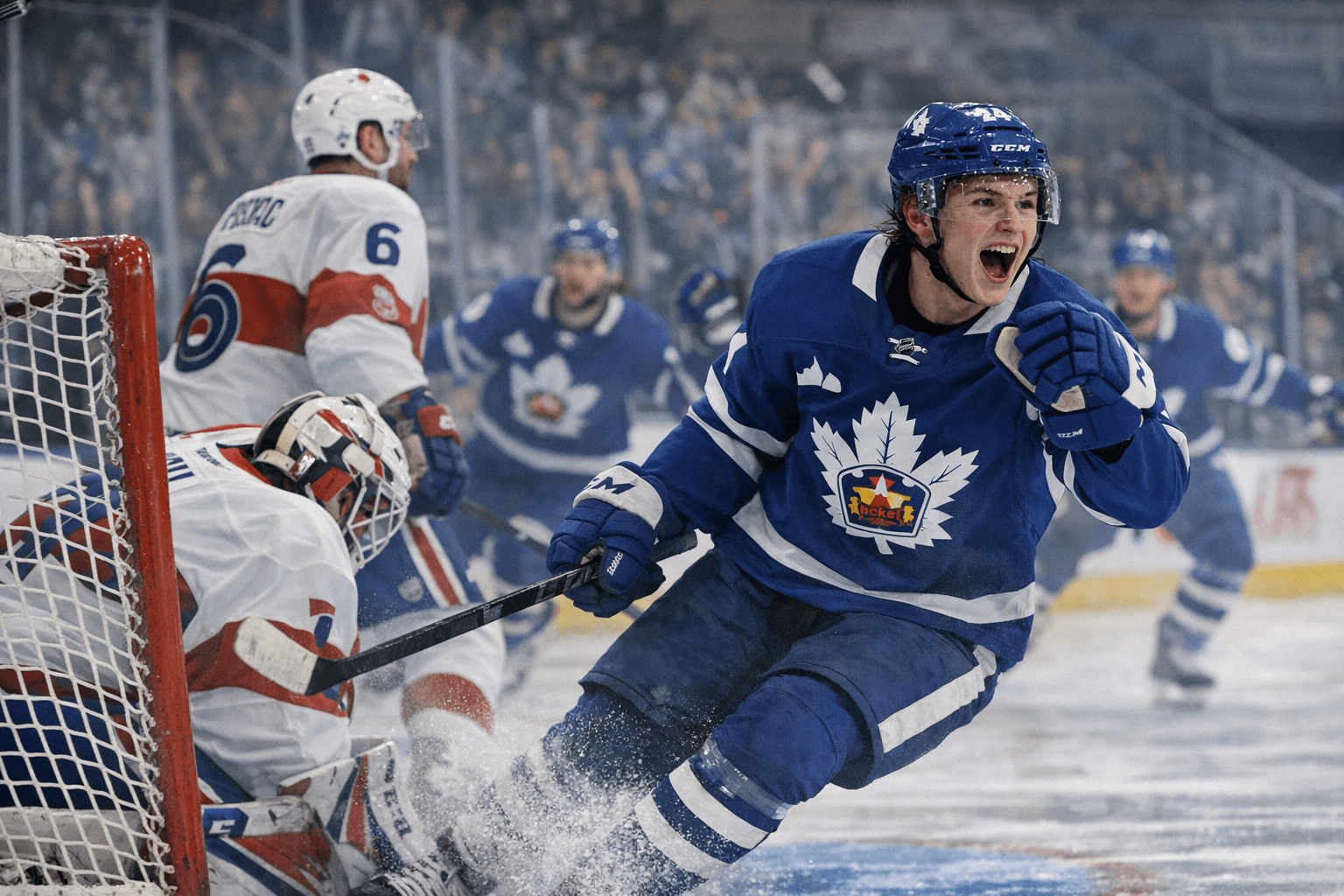 Easton Cowan nets first AHL goal, sparks Marlies win over Laval