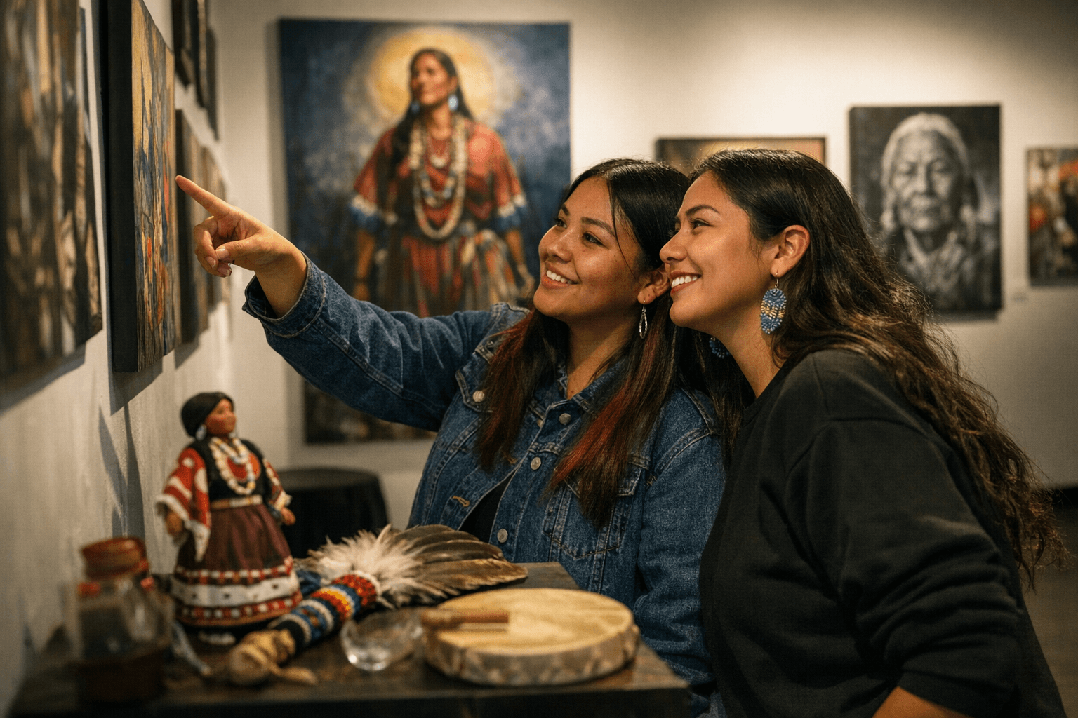 Haskell seniors' art exhibit celebrates friendship, ambition and Native student life