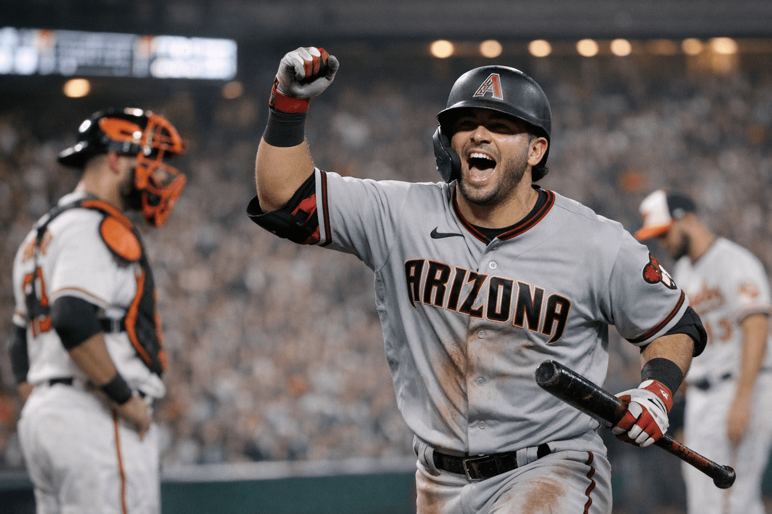 Diamondbacks top Orioles 8-5 in 10 innings on Del Castillo homer
