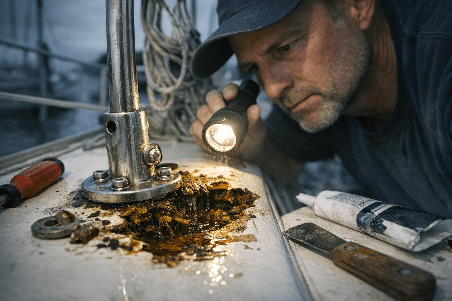 How to bed deck hardware, stop leaks before core damage