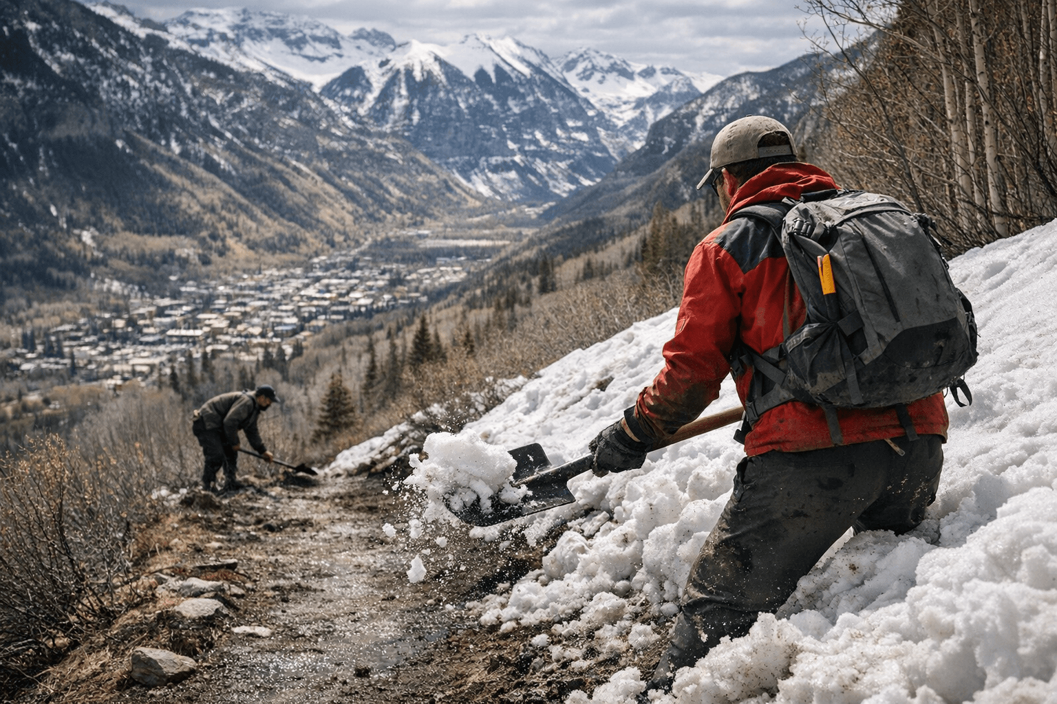 Spring trails open in Telluride, crews clear key routes and snow lingers