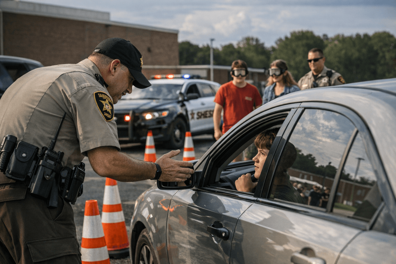 Goochland deputies host hands-on teen driver safety seminar at high school
