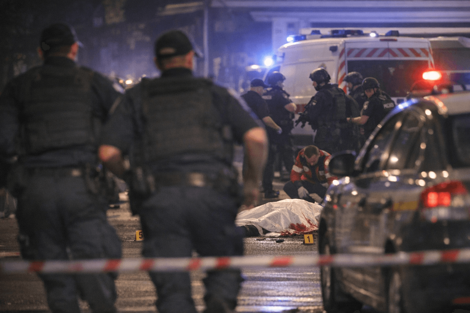 Kyiv police officers suspended after fleeing mass shooting scene, probe underway