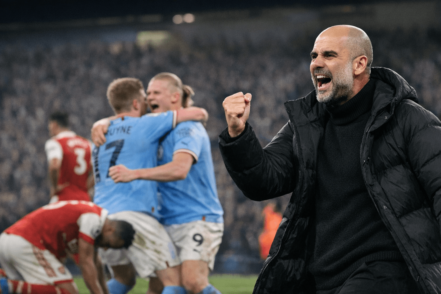 Guardiola hails crucial Arsenal win as City regain title control