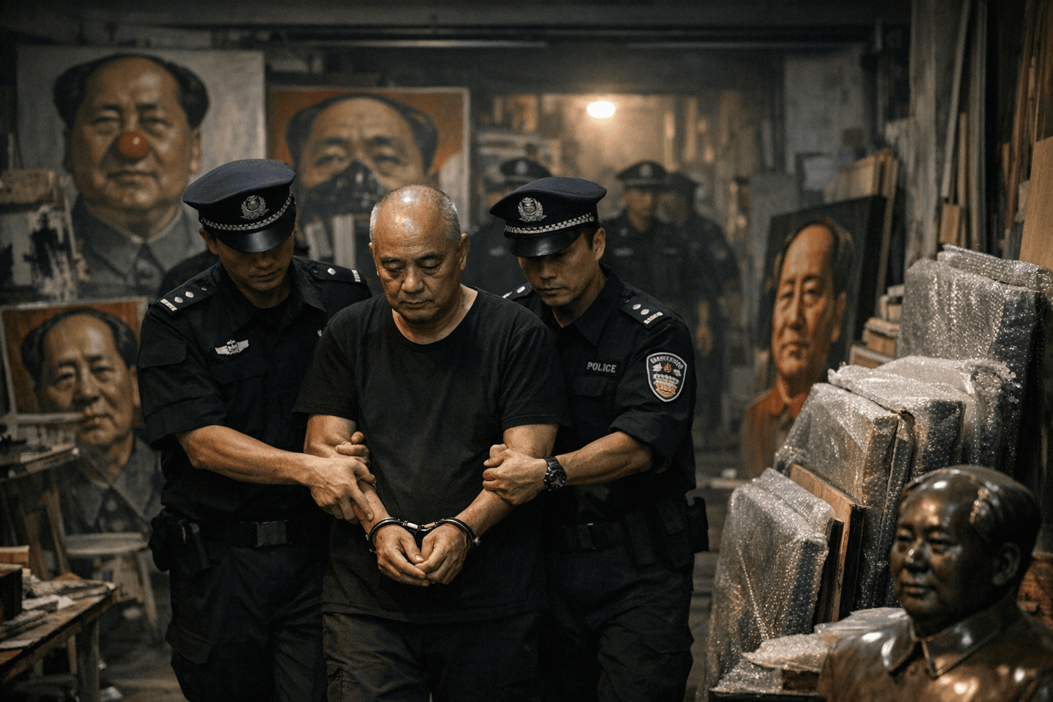 Chinese artist detained over decade-old works in heroes law crackdown