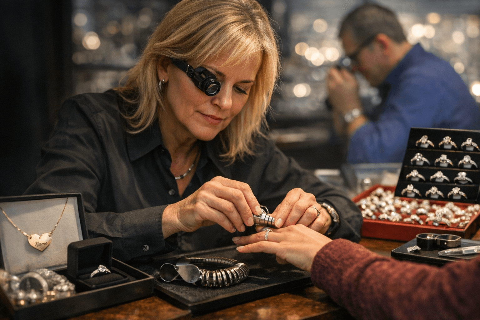 JTV offers personalized jewelry, ring sizing, appraisals, and clearance deals