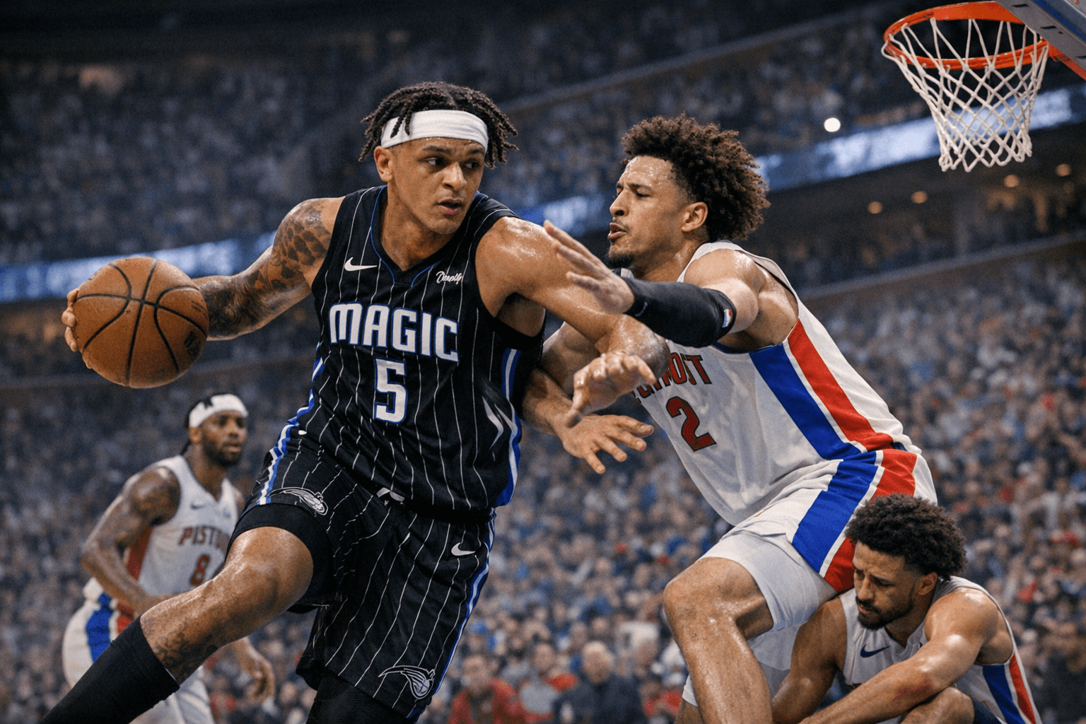 Magic stun Pistons 112-101, take Game 1 and home-court lead