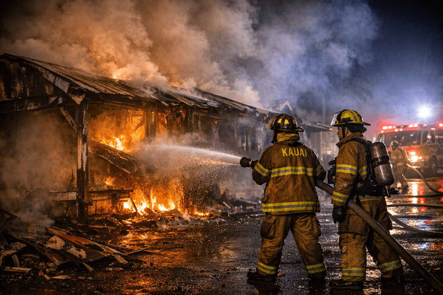 Kauai firefighters extinguish Waimea structure fire, estimate $50,000 damage