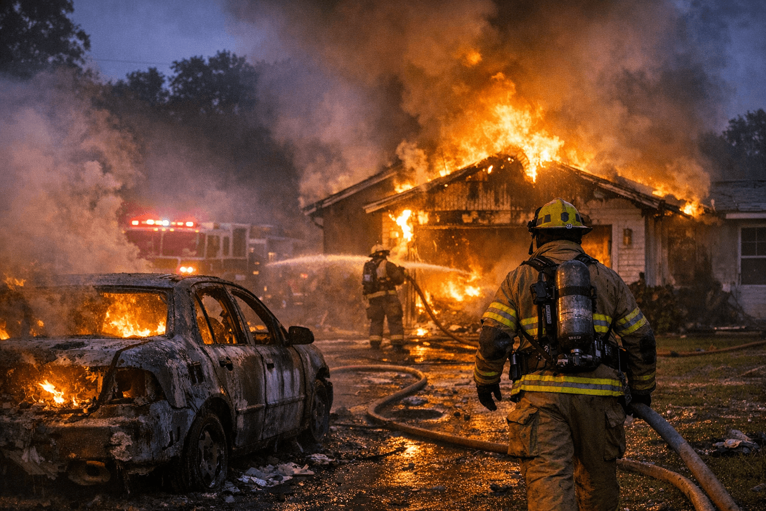 Brooksville structure fire under investigation after early-morning vehicle blaze