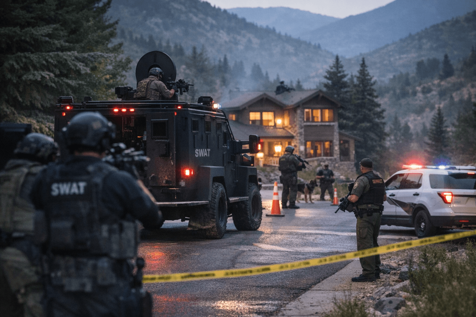 SWAT responds to Bear Hollow domestic dispute, roads closed, suspect sought