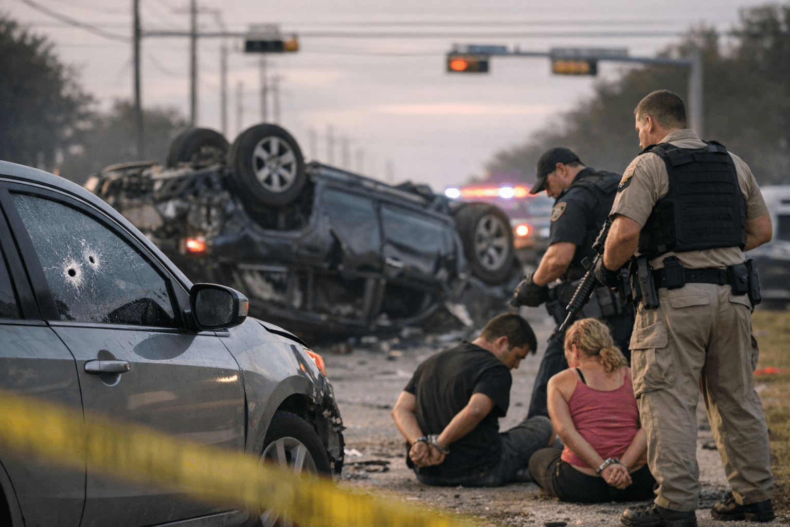 Gunfire, crash follow road rage dispute on west Harris County road