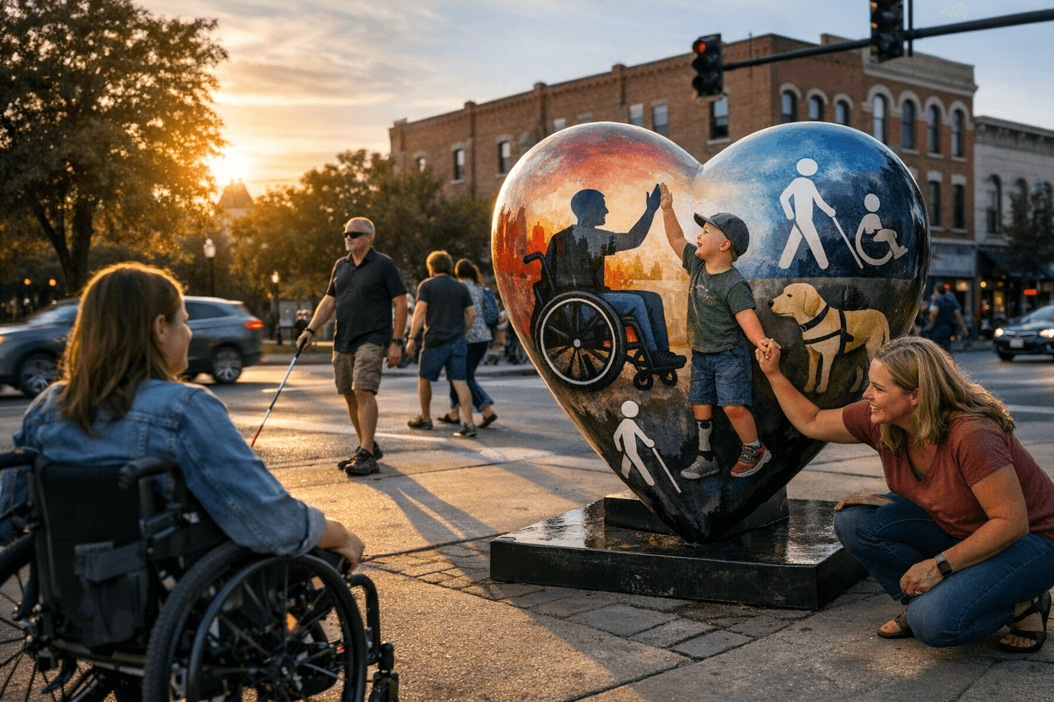Lawrence Parade of Hearts installation spotlights disability inclusion downtown