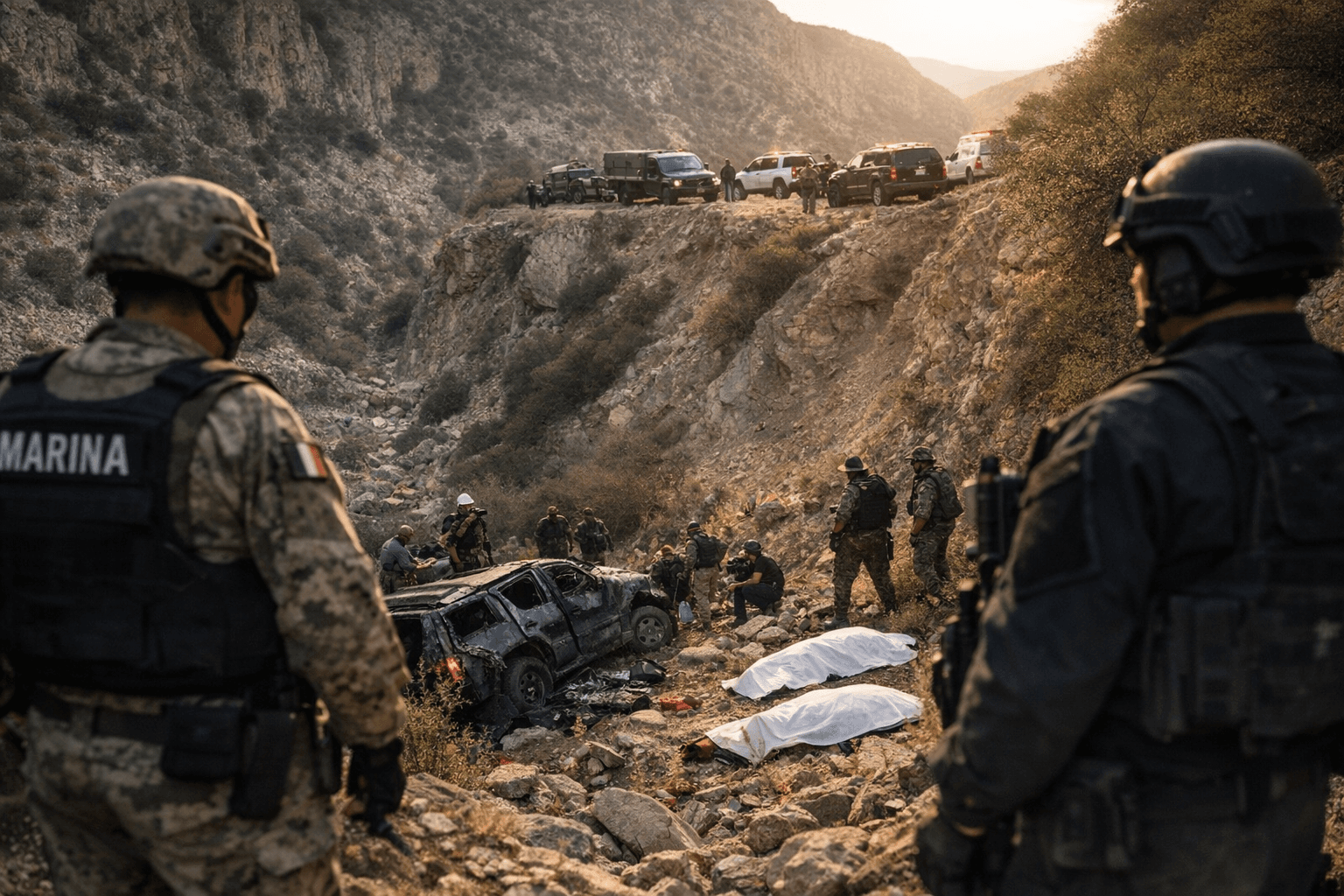 Four die after Mexico drug lab raid convoy crashes in Chihuahua