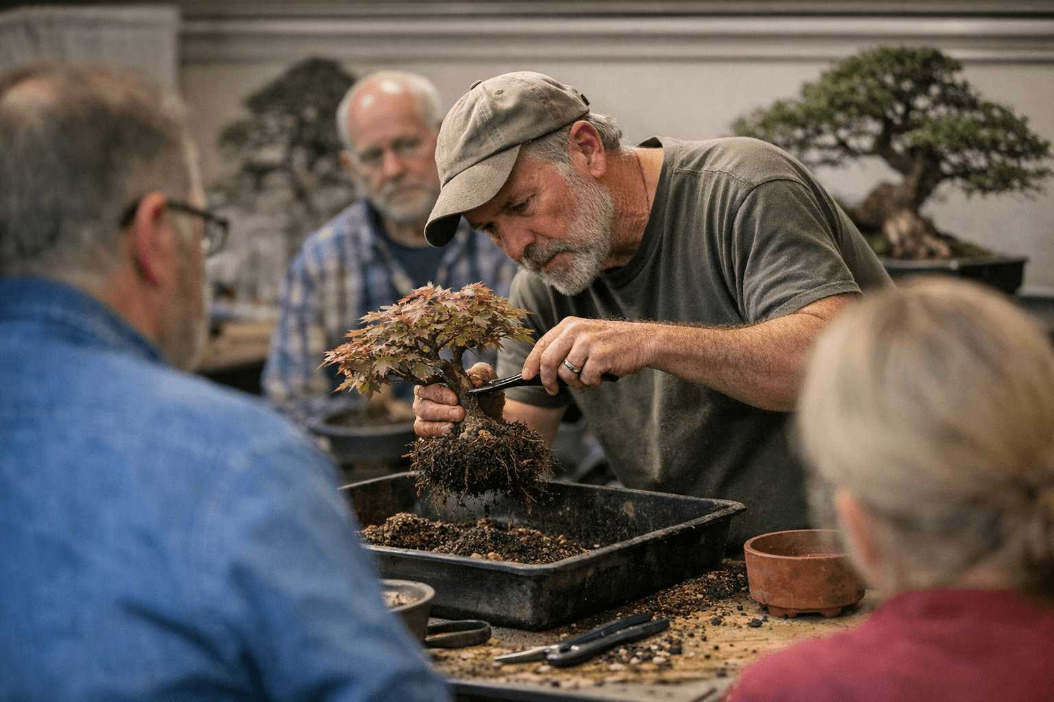 Fort Wayne workshop teaches bonsai basics, pruning, soil, and repotting