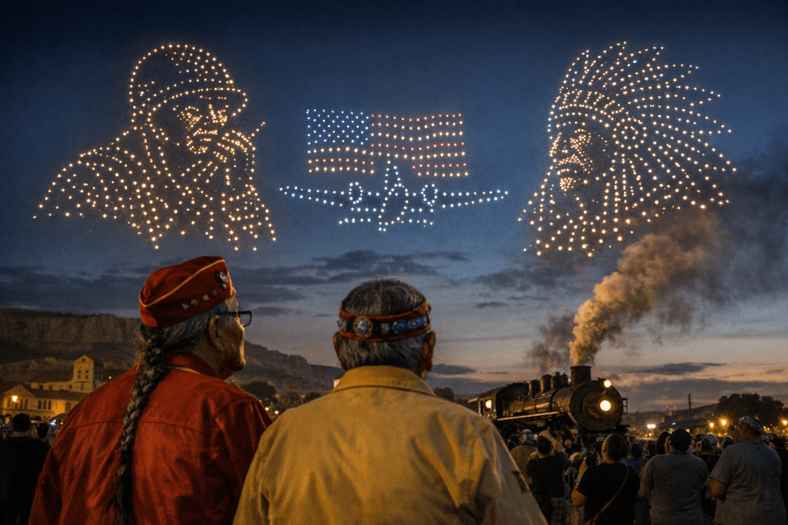 Gallup drone show honors Navajo Code Talkers, Indigenous military history