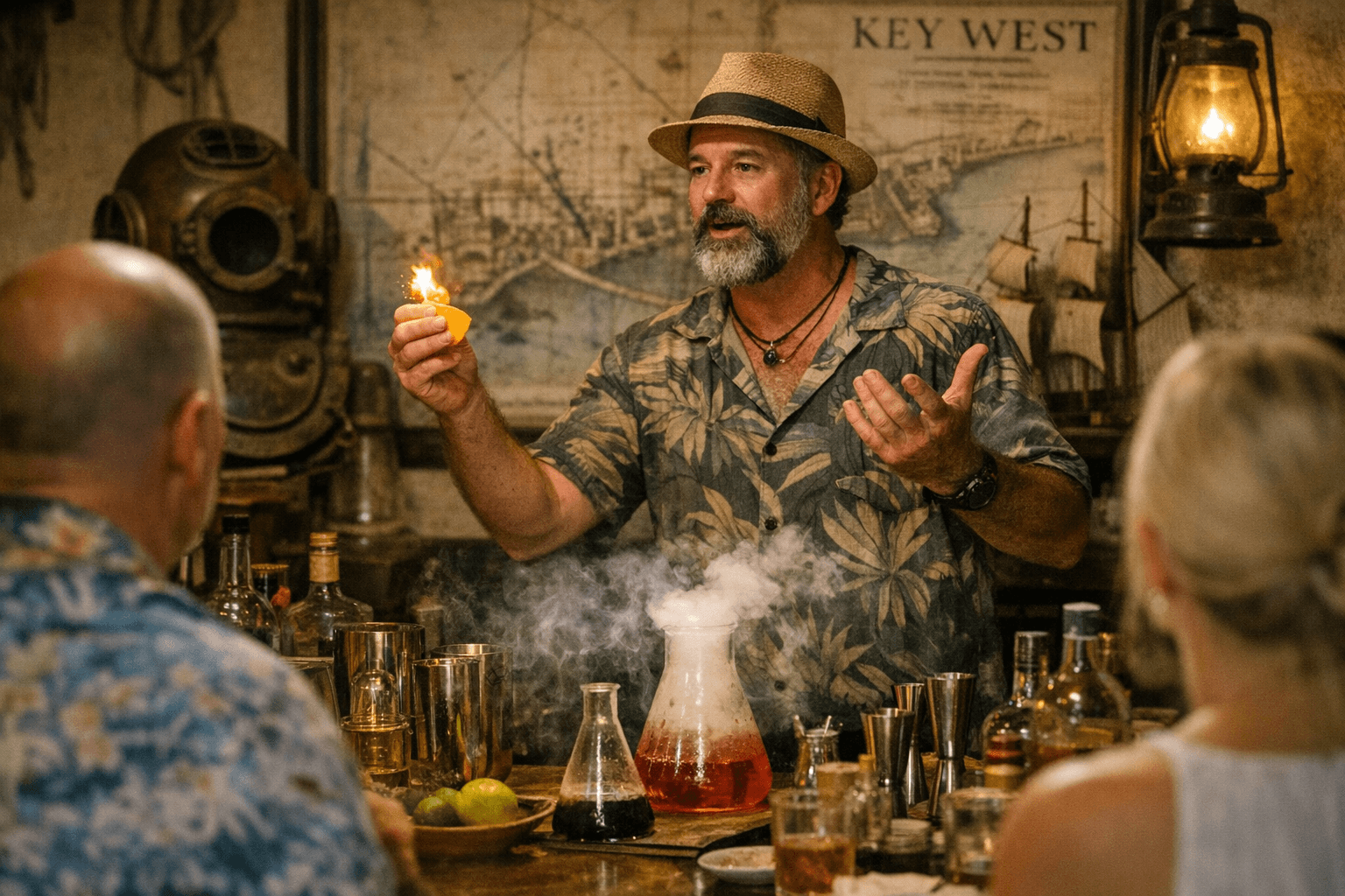 Key West mixology class blends cocktails, chemistry and island history