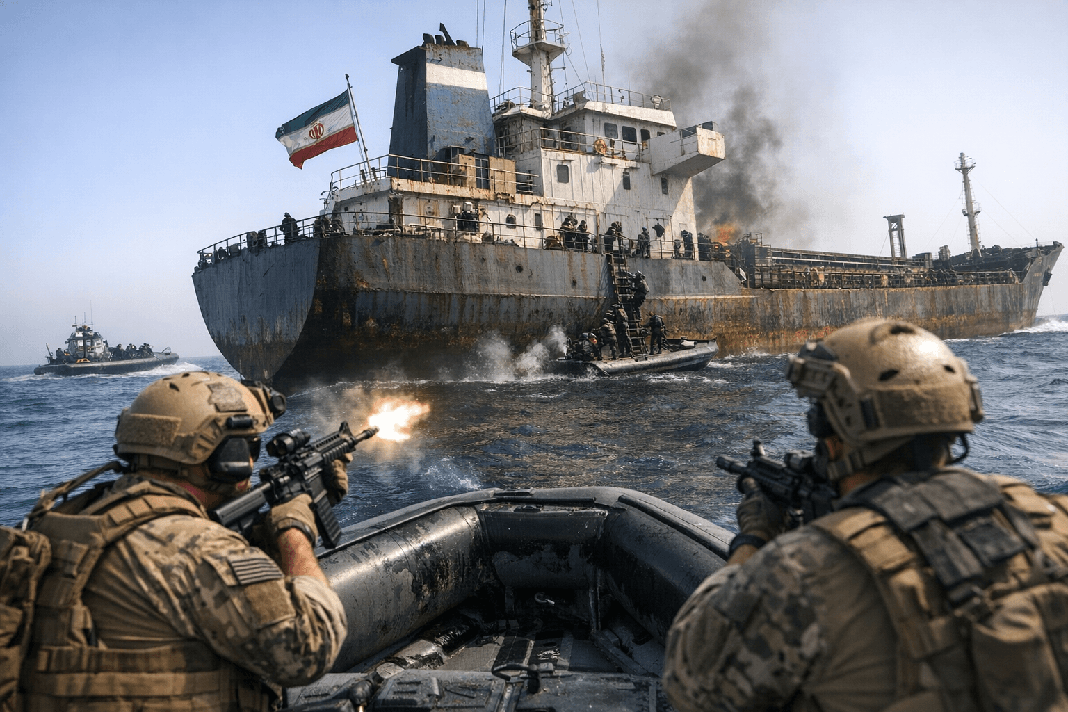 U.S. forces fire on and seize Iranian cargo ship amid Hormuz standoff