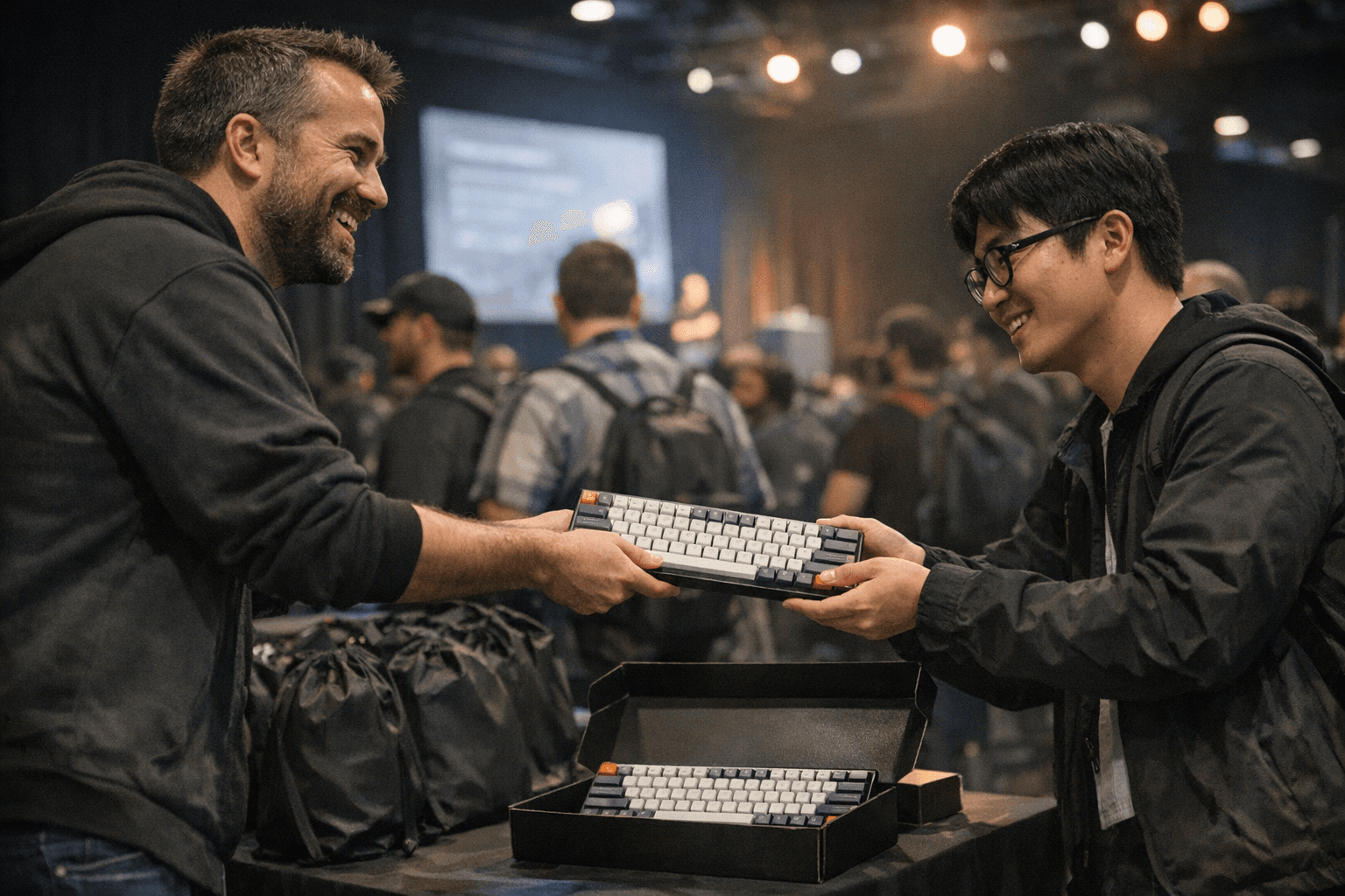 DHH thanks Lofree for sponsoring Flow84 keyboards for sold-out Omacon attendees