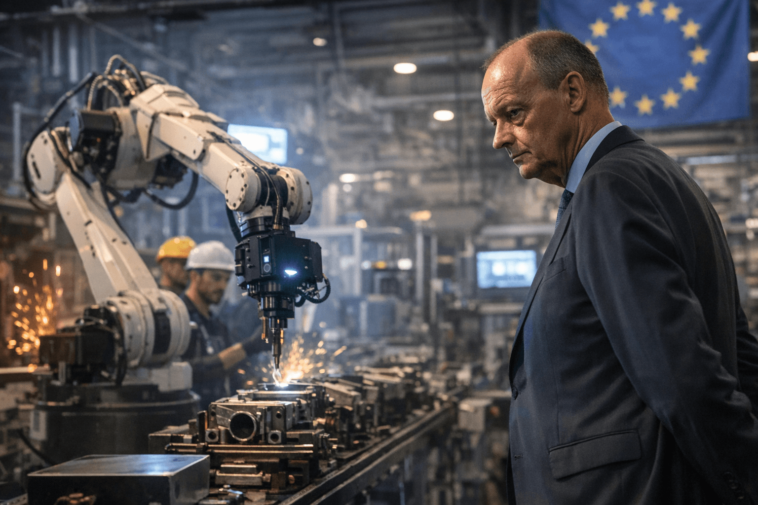 Merz pushes EU to loosen rules for industrial AI, boost competitiveness